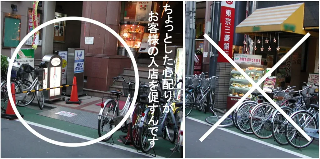 入りやすい店頭　入りにくい店頭