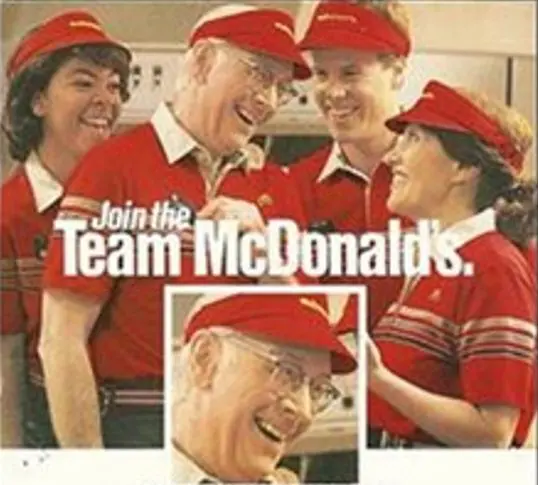 ピープル・ビジネスの象徴』的写真　1980年代の米国マクドナルド社の求人広告　人財の多様性を認め、その多様性を活かす「ダイバーシティとインクルージョン」　人間関係