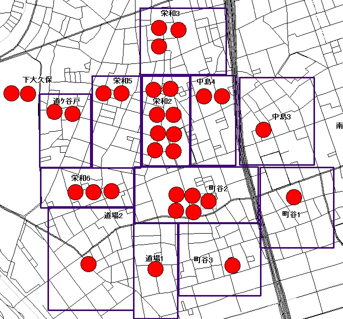 お客様が「どの地域から来店された」を把握する簡易的な調査方法 商圏地図とドットシール法 簡易的な商圏調査 簡易的アンケート調査